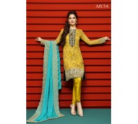 Asim Jofa Luxury Embroidered Chiffon Collection 2016 Original - 03 Pcs Suit - AJC-05A